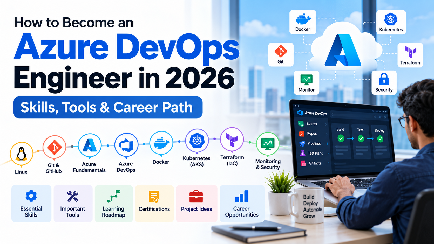 How to Become an Azure DevOps Engineer in 2026: Skills, Tools & Career Path — blog thumbnail