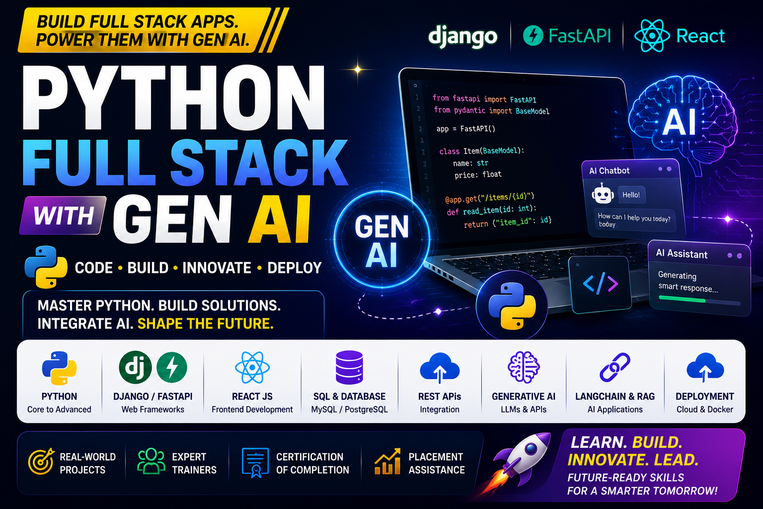 Phython Full Stack with Gen Ai — course cover